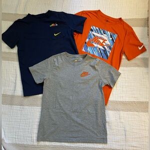 Nike Kids' Short Sleeve T-Shirt - Orange, Navy & Gray (3-Pack)